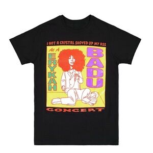 Erykah Badu Black Graphic cotton T-Shirt